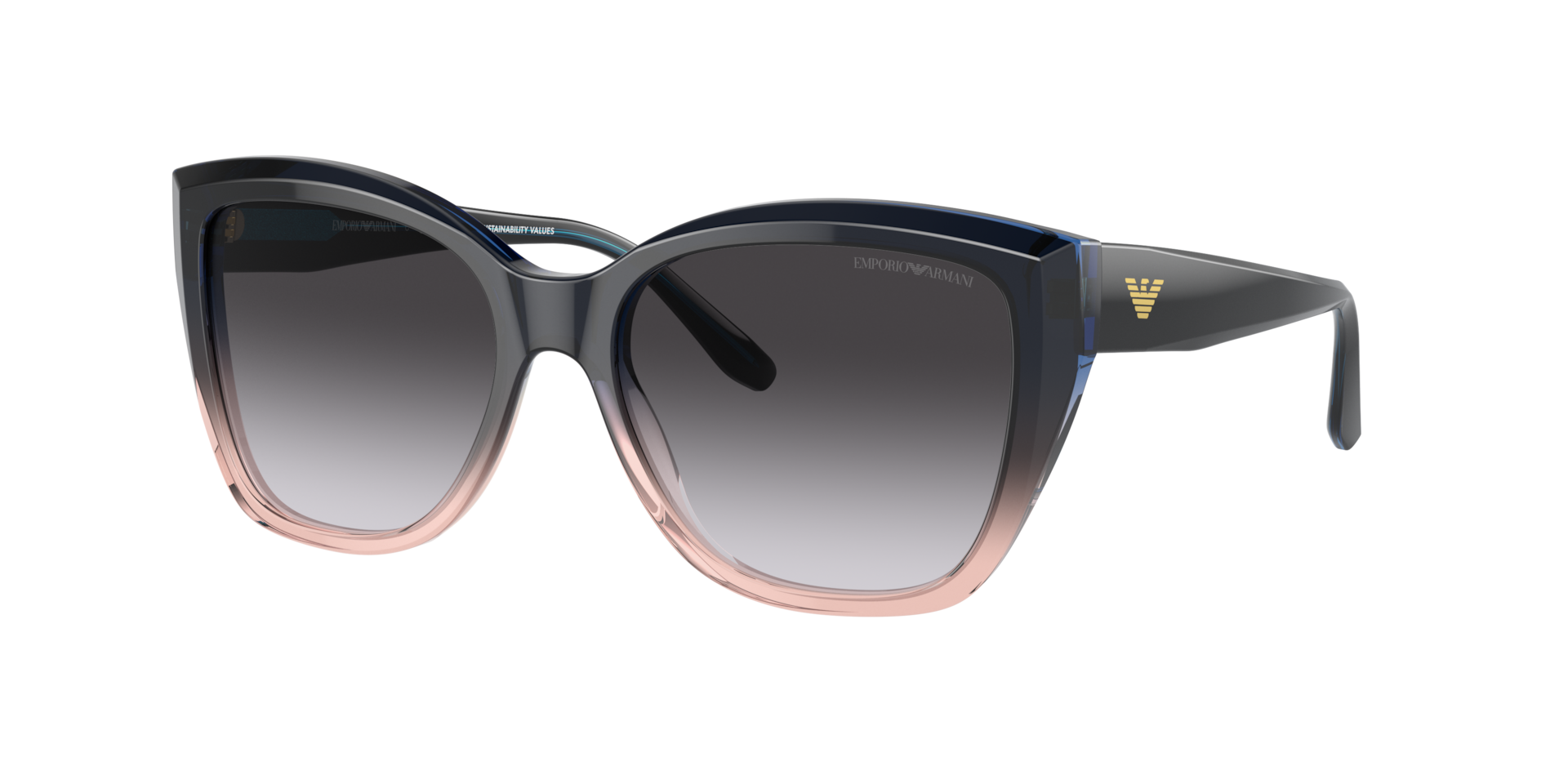 Emporio Armani Women's Grey Woman Ea4198 59918G Sunglasses Acetate Blue Cat Eye Normal Shaded - Image 3