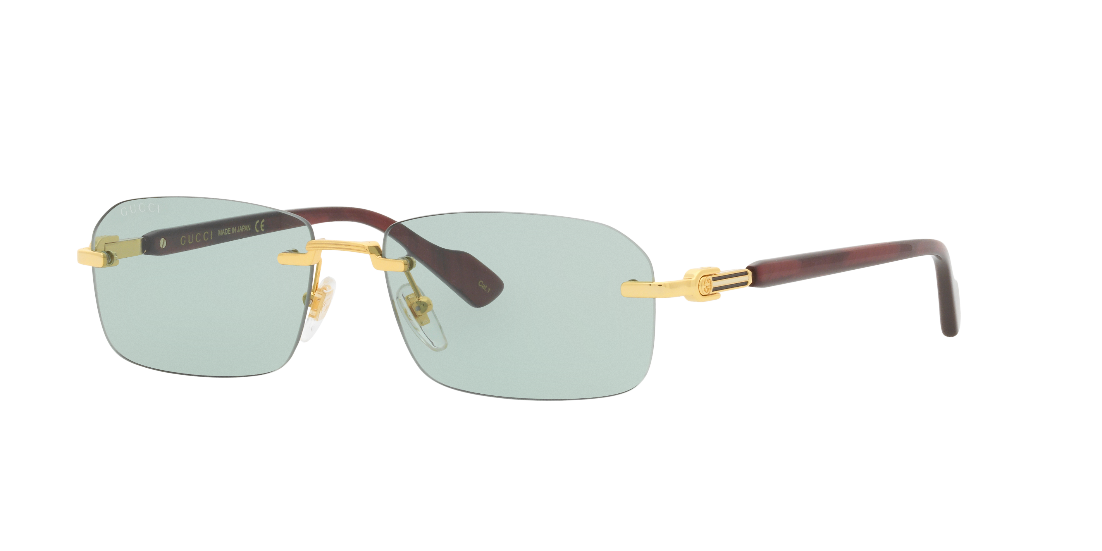 GUCCI　サングラス　 2768F/S Gucci GG1221S M (56 - 16) with Green lenses and Gold frame