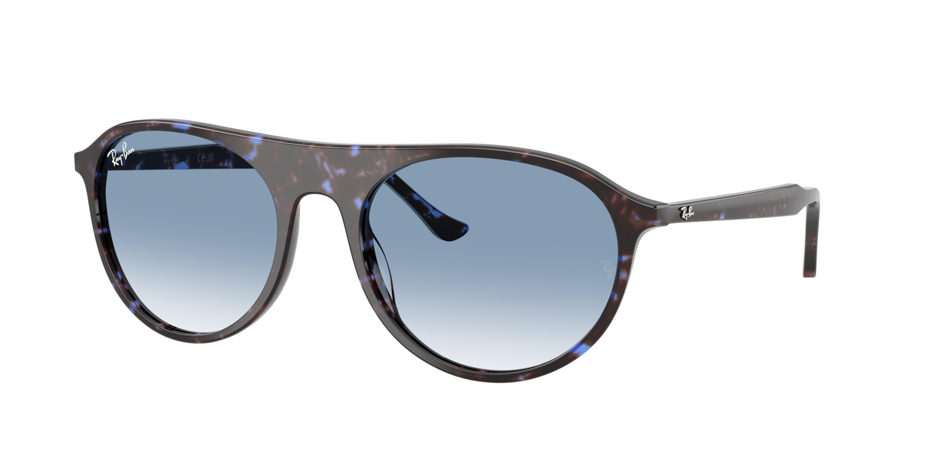 Ray-Ban Unisex Sunglass RB2215 -  Frame color: Havana Blue Tortoiseshell, Lens color: Clear Gradient Blue