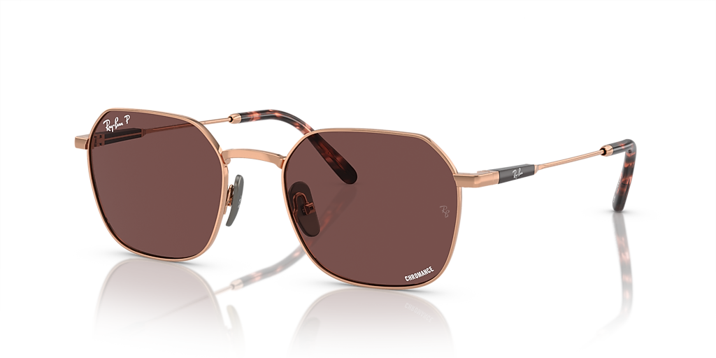 Ray-Ban Jim Titanium M (53 - 20) with Violet lenses and Beige