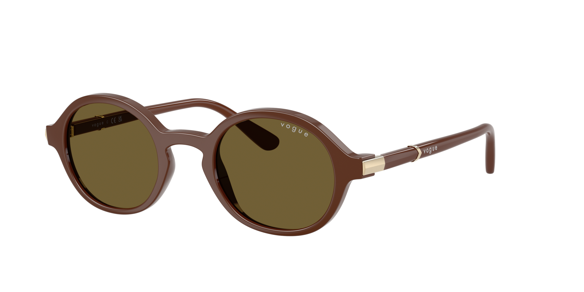 Vogue Eyewear Brown Vo5692s 329673 Woman Sunglasses Nylon Round Normal - Image 2