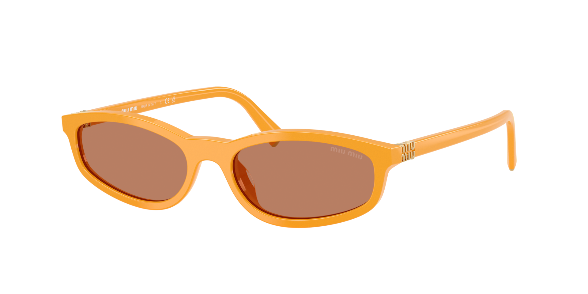 Miu Miu Woman Sunglass MU A06S -  Frame color: Soleil, Lens color: Brown