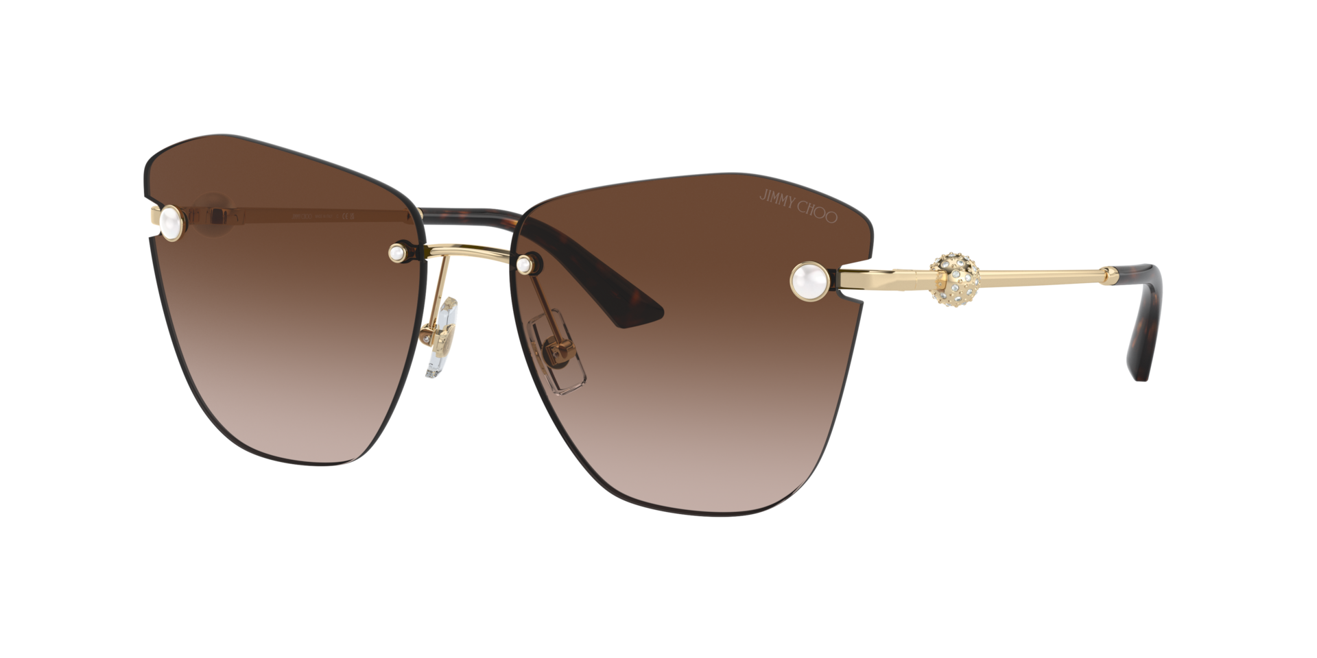 Jimmy Choo JC4004HB L (59 - 16) with Brown lenses and Gold frame
