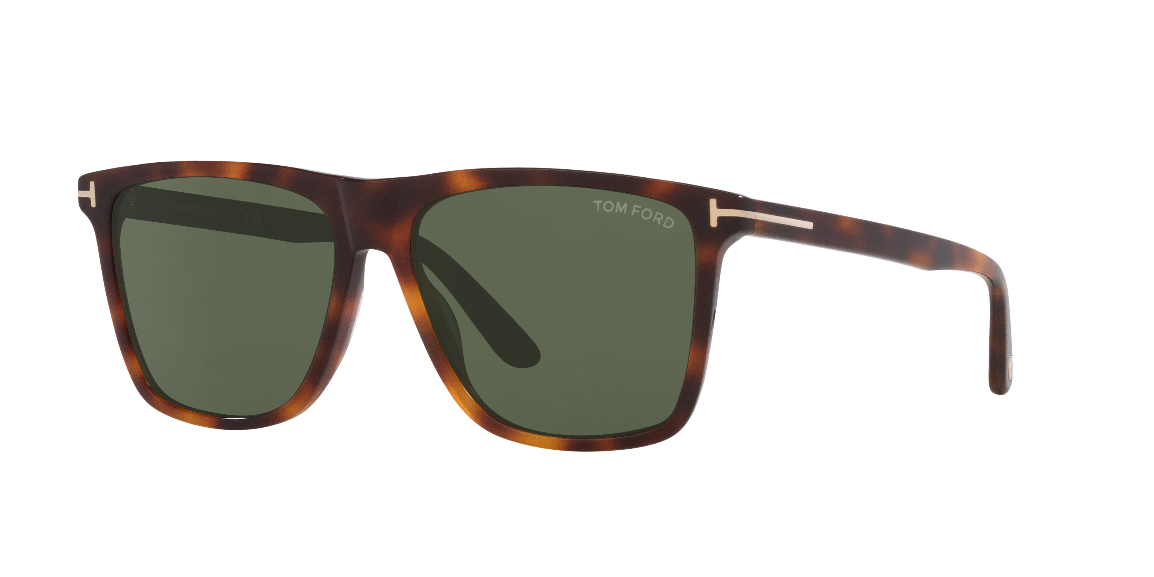 Tom Ford Man Sunglass Fletcher -  Frame color: Tortoise Blonde, Lens color: Green