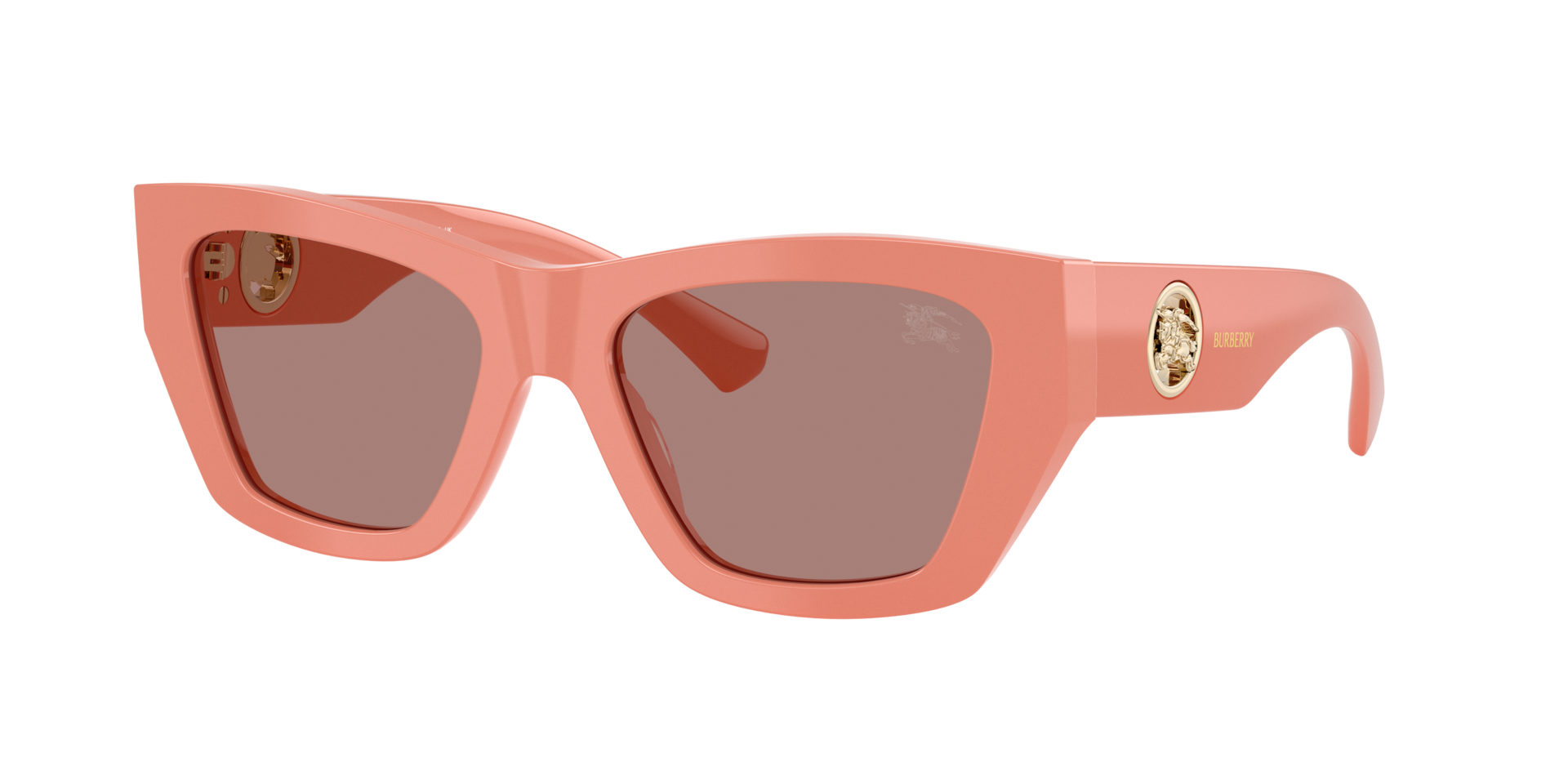 Burberry Brown Woman Be4492 421973 Sunglasses Acetate Pink Cat Eye Normal - Image 3