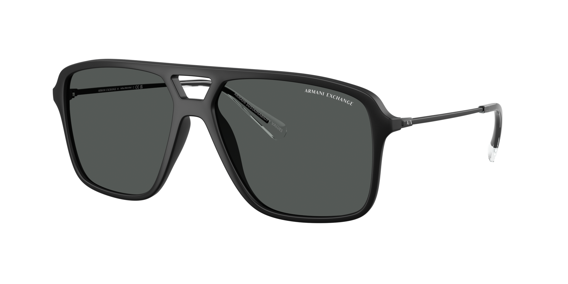 Armani Exchange Man Sunglass AX4150SU -  Frame color: Matte Black, Lens color: Dark Grey