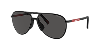 Prada Linea Rossa PS A51S XL (57 - 18) with Grey lenses and Black