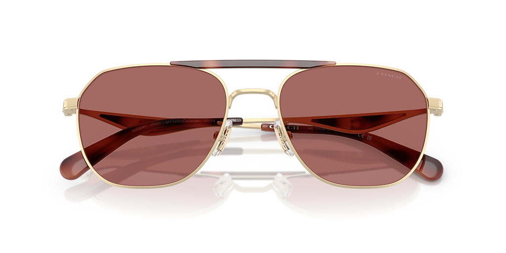 Coach HC7178 CAE80 XXL (57 - 19) with Violet lenses and Gold frame