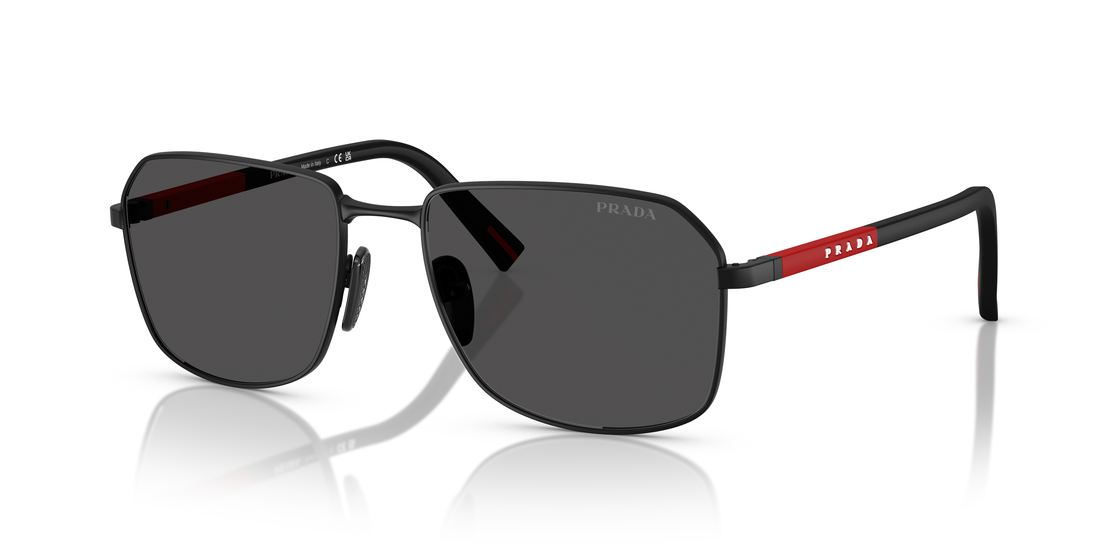 Prada Linea Rossa PS A51S XL (57 - 18) with Grey lenses and Black