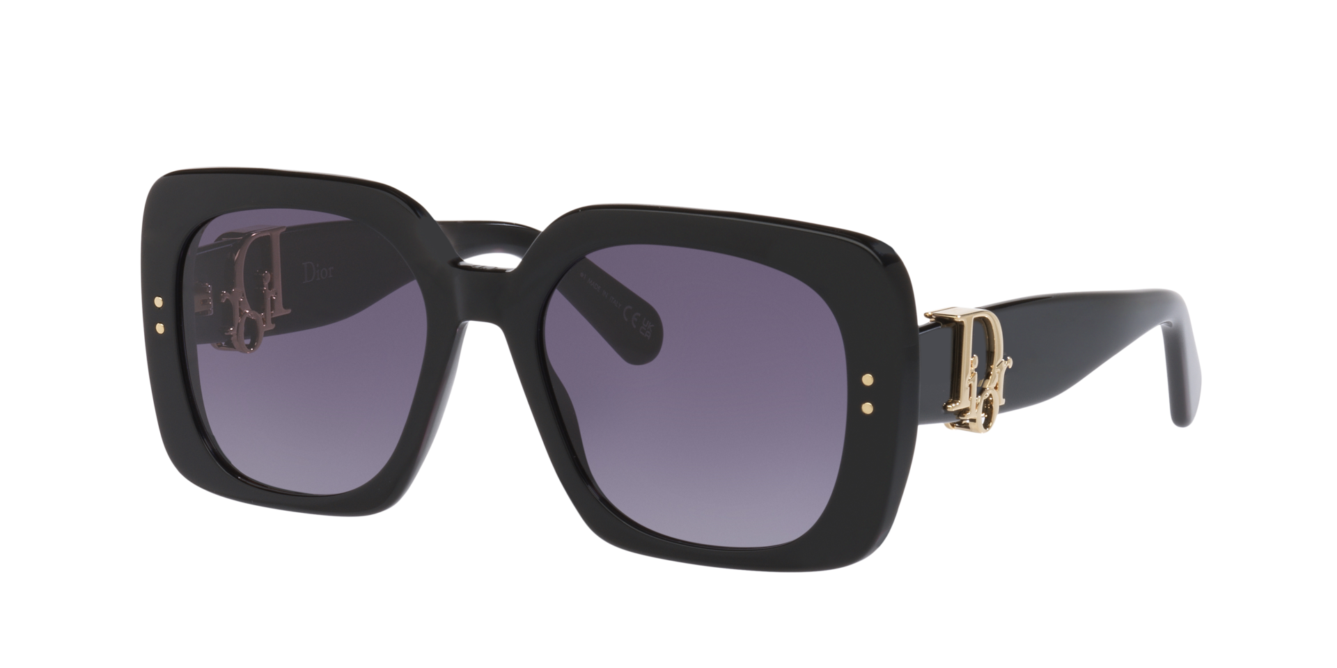 DIOR Man Sunglass DIOROBLIQUE S1I -  Frame color: Black Shiny, Lens color: Grey