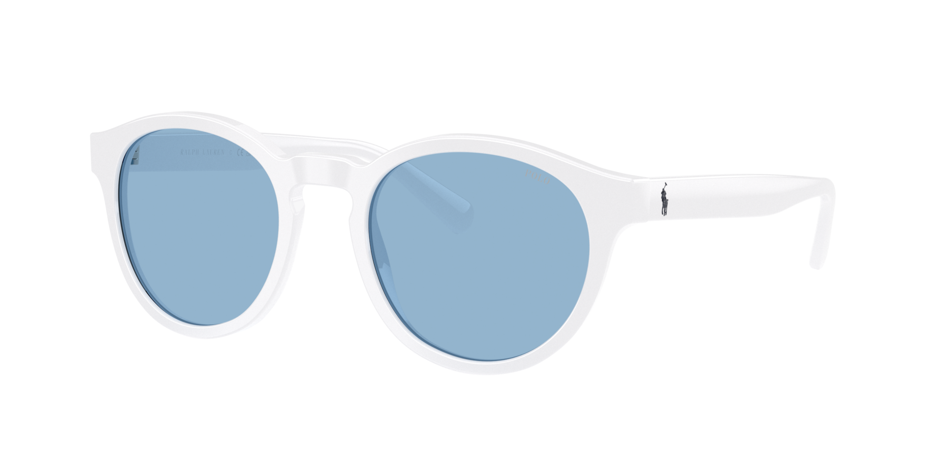 Polo Ralph Lauren Homme Sunglass PH4192 - Couleur du Monture: Blanc brillant, Couleur de Lentille: Bleu clair