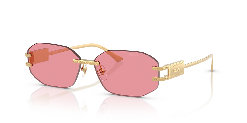 Versace VE2274 M (58 - 13) with Pink lenses and Gold frame