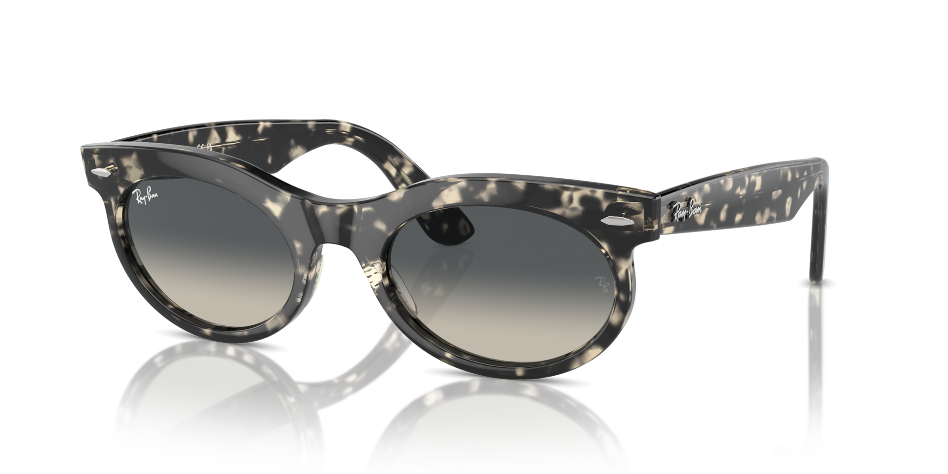 Ray-Ban ウェイファーラー　オーバル Ray-Ban Wayfarer Oval M (50 - 22) with Grey lenses and Tortoise