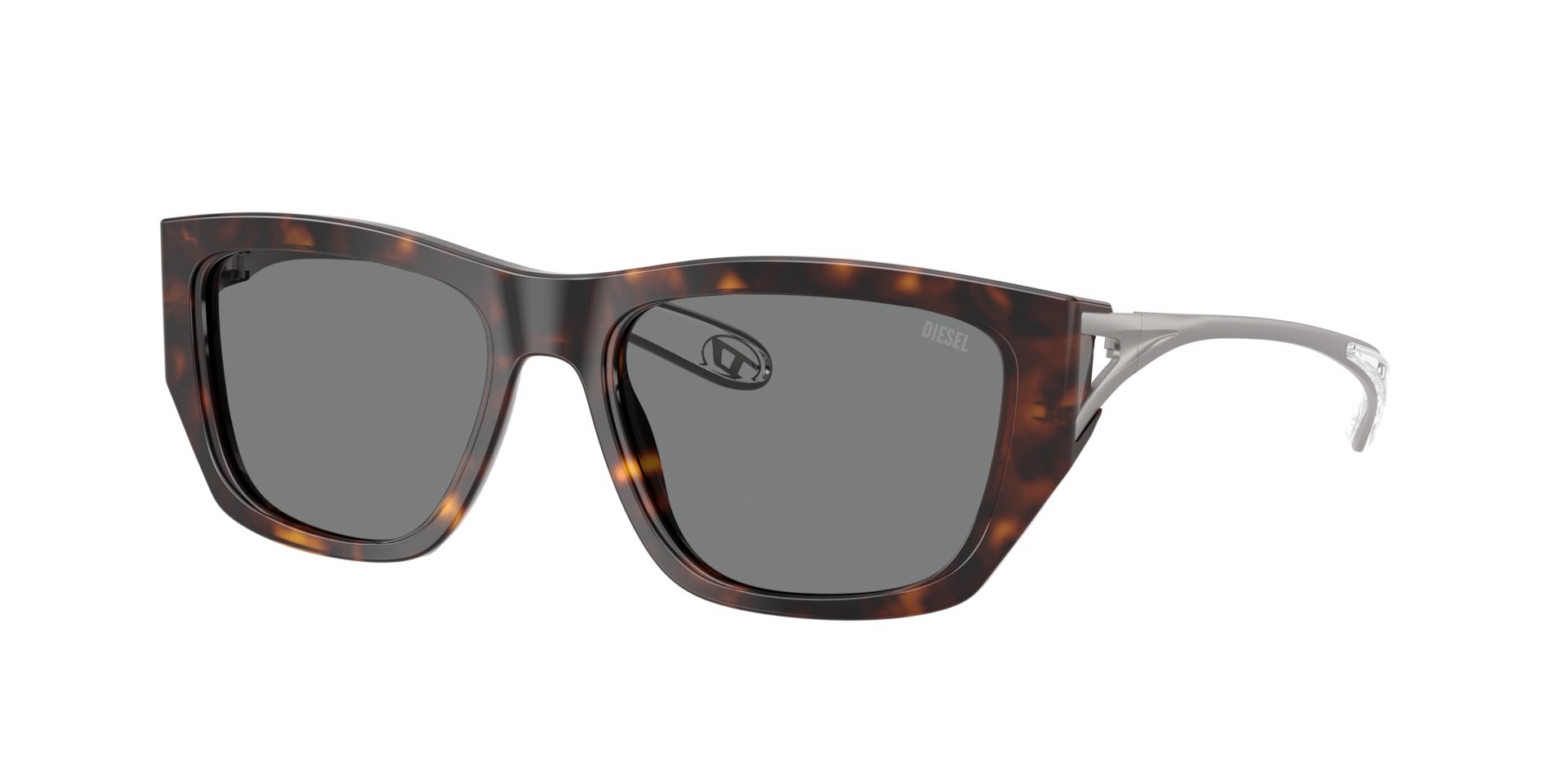 Diesel Unisex Sunglass DL2006F - Rahmenfarbe: Havana, Linsenfarbe: Dunkelgrau