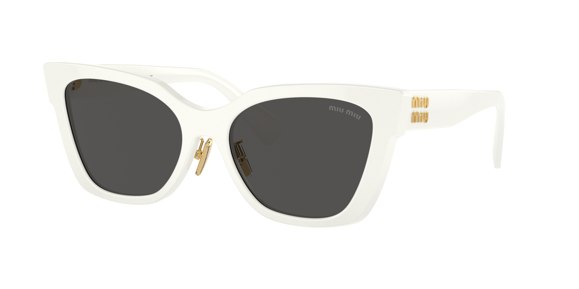 Miu Miu Femme Sunglass MU 02ZS - Couleur du Monture Blanc Couleur de Lentille Gris fonc 217 €