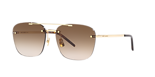 Saint Laurent SL 692 M (55 - 19) with Green lenses and Gold frame