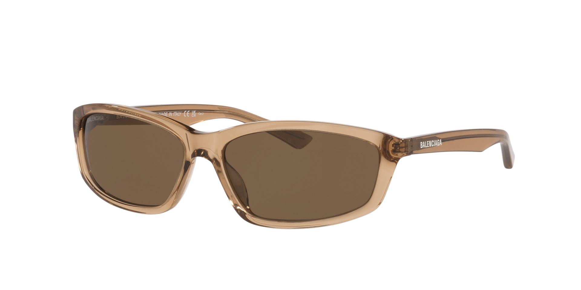 Balenciaga Unisex Sunglass BB0401S - Couleur du Monture Marron clair Couleur de Lentille Brun 200 €