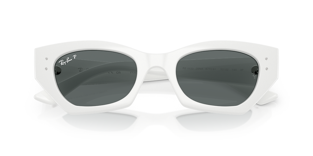 Ray-Ban Zena S (49 - 22) with Grey lenses and White frame
