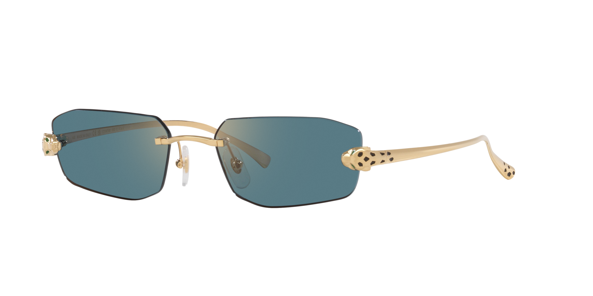 Cartier Unisex Sunglass CT0474S - Couleur du Monture Or Couleur de Lentille Vert 1300 €