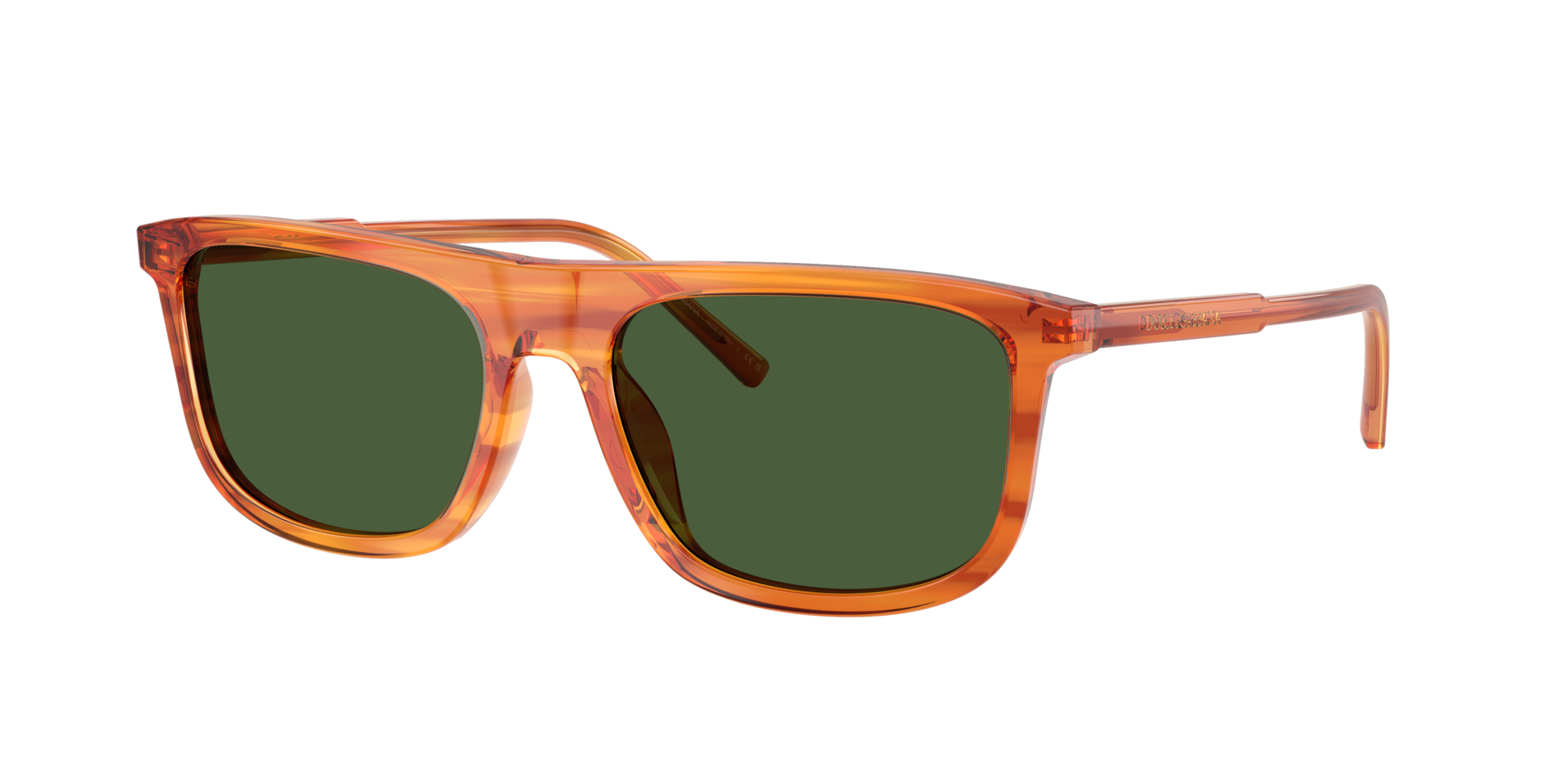 Dolce&Gabbana Mann Sunglass DG4542 - Rahmenfarbe: Camel On Striped Ginger, Linsenfarbe: Dunkelgrün