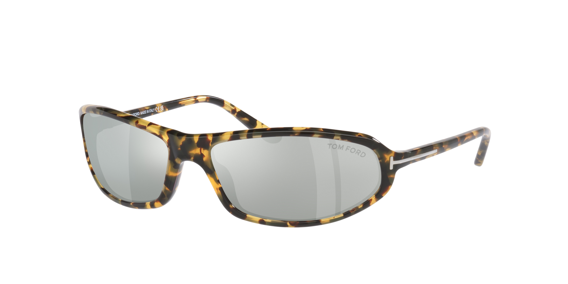 TOM FORD Unisex Sunglasses Addison-02  -  Frame color: Tortoise, Lens color: Grey Mirror