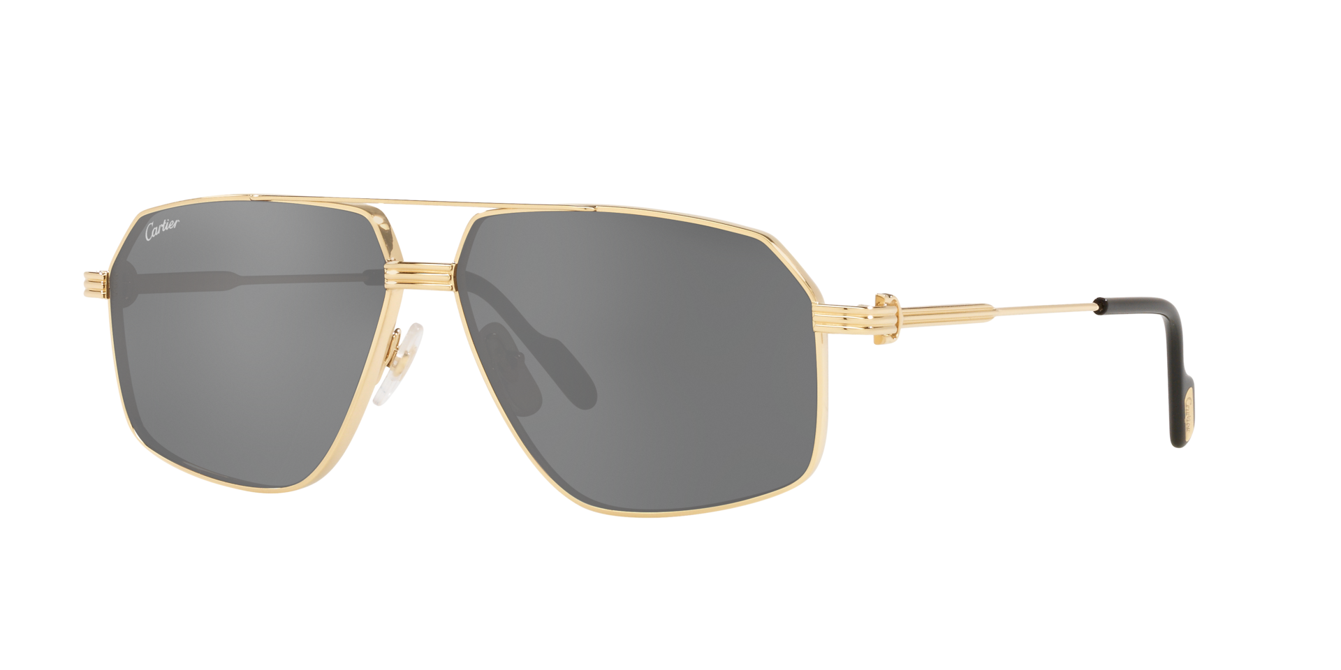 Cartier Homme Sunglass CT0270S - Couleur du Monture: Or, Couleur de Lentille: Gris