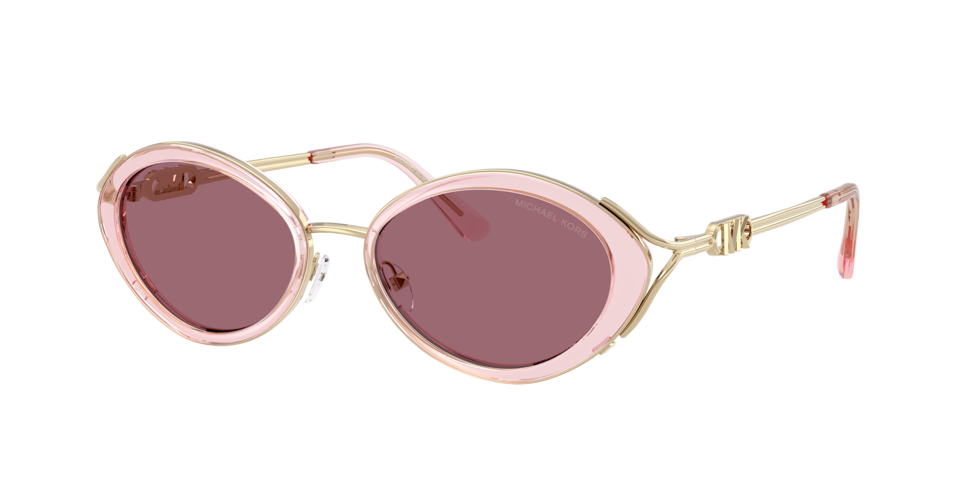 Michael Kors Femme Sunglass Key West - Couleur du Monture: Rose, Couleur de Lentille: Plum Blue