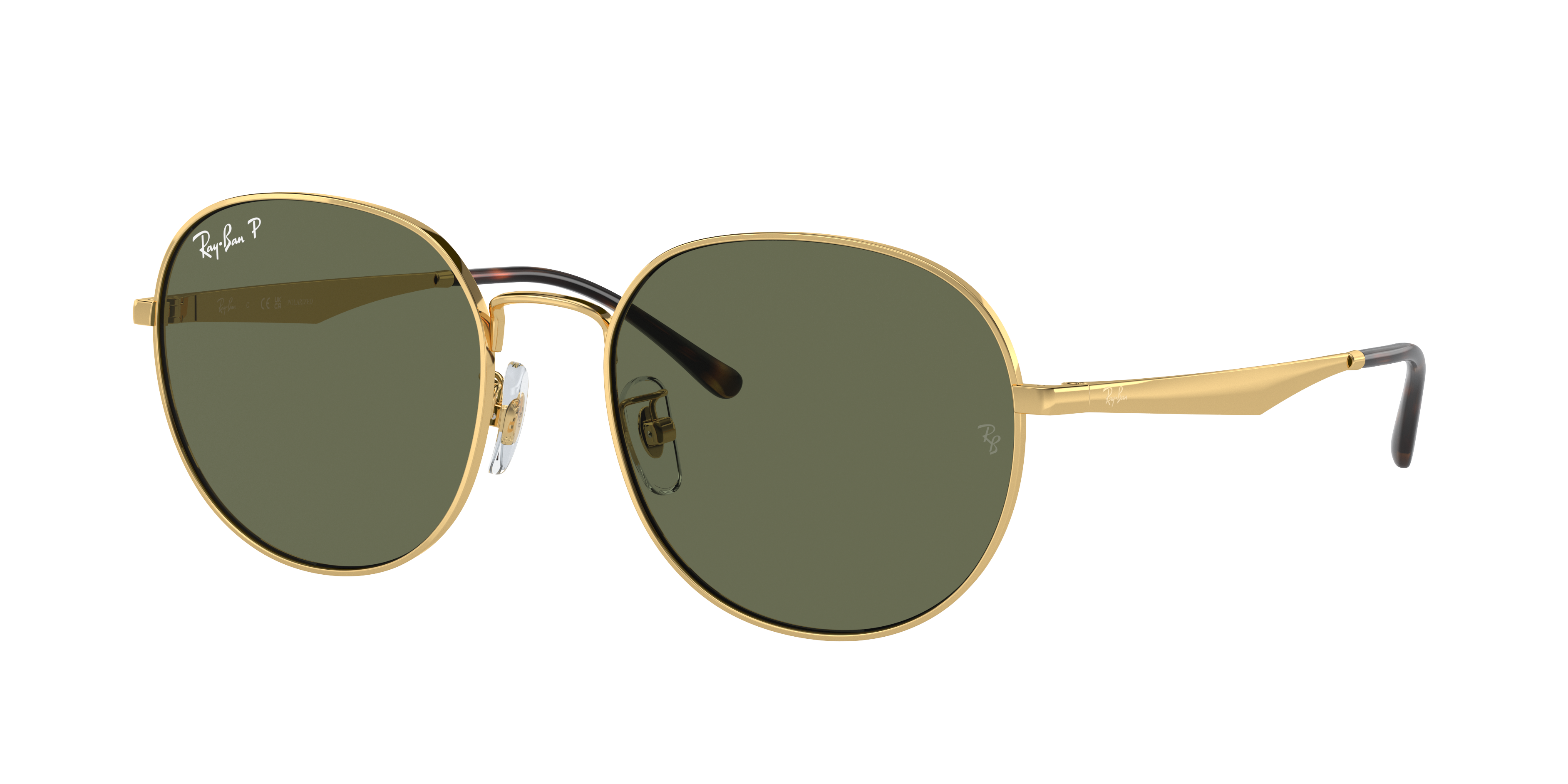 Ray-Ban Unisex Sunglass RB3727D -  Frame color: Arista Gold, Lens color: Dark Green Polarized