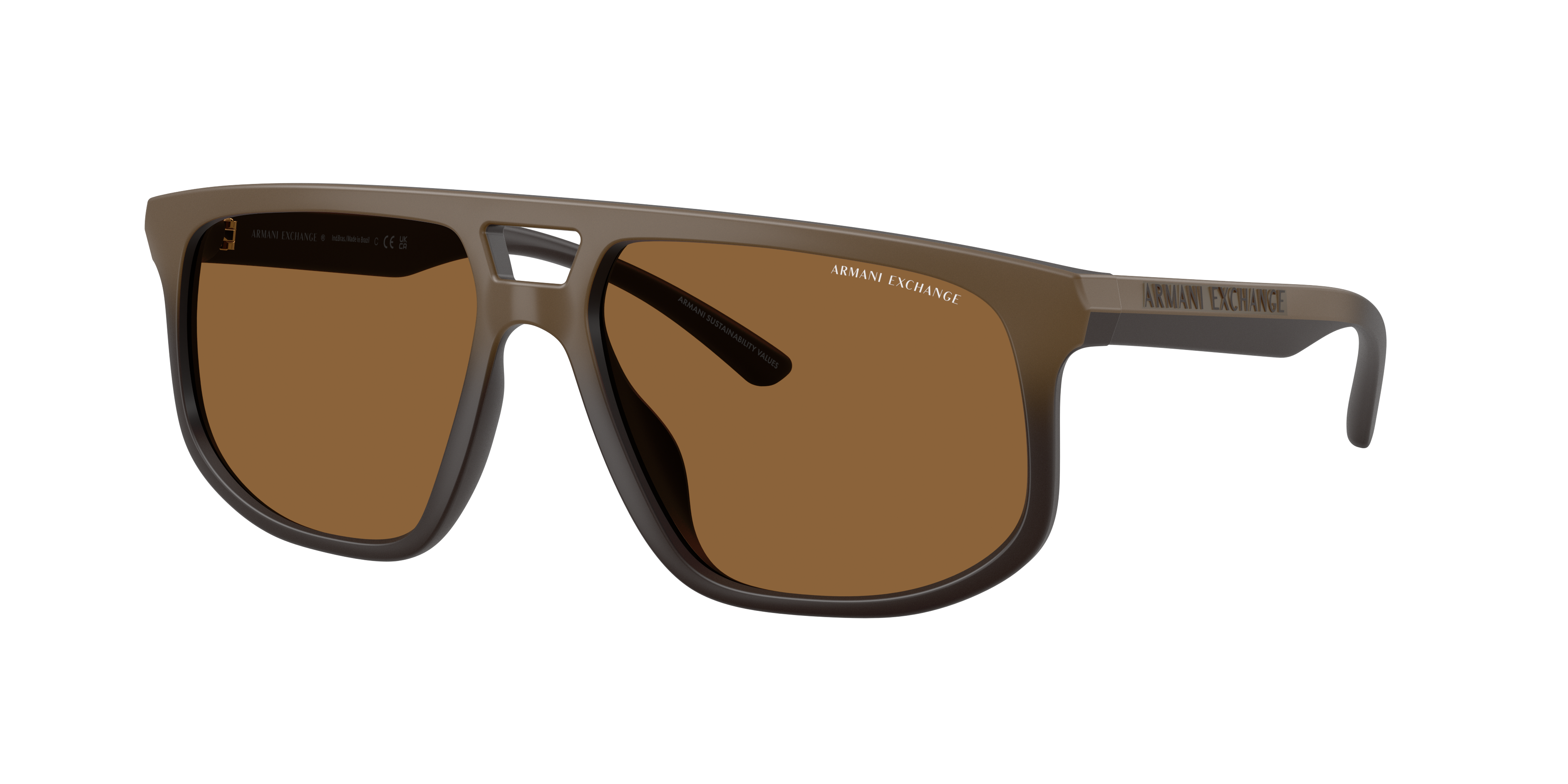 Armani Exchange Man Sunglass AX4161SU -  Frame color: Matte Brown Gradient, Lens color: Brown