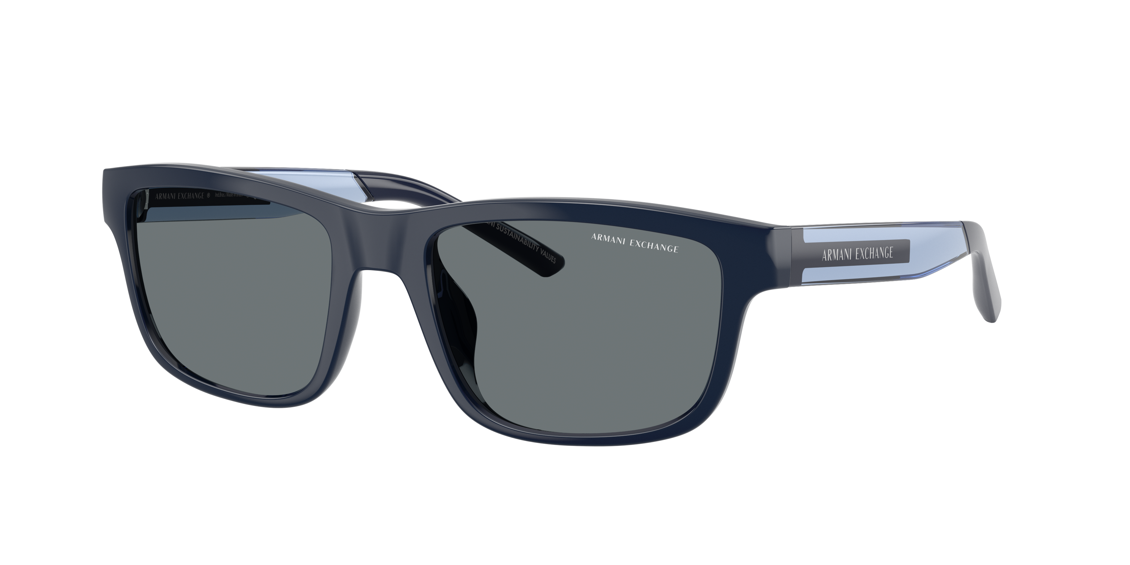 Armani Exchange Man Sunglass AX4169SU -  Frame color: Shiny Blue, Lens color: Dark Blue