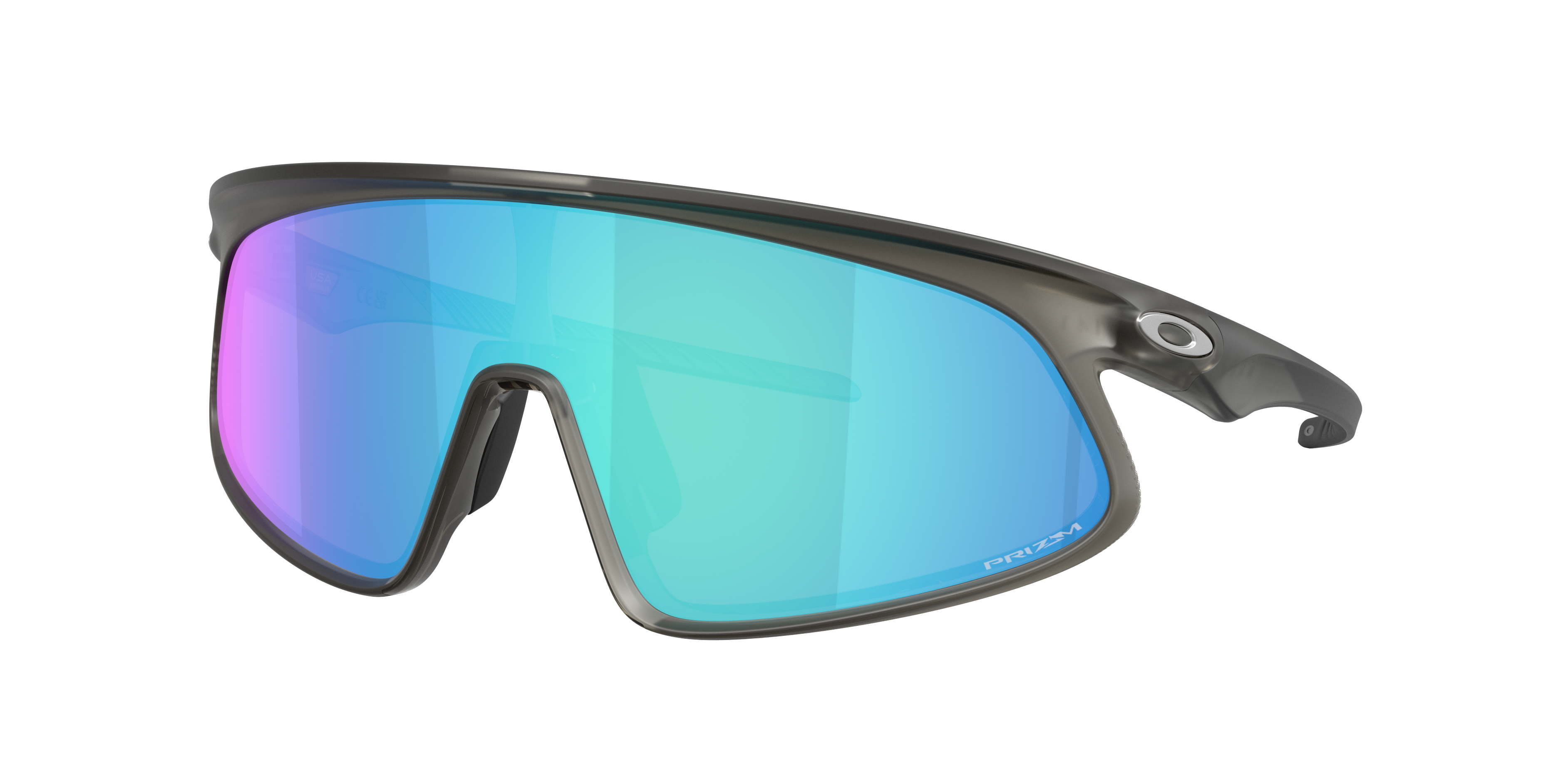 Oakley Unisex Sunglass RSLV 141 -  Frame color: Matte Grey Smoke, Lens color: Prizm Sapphire