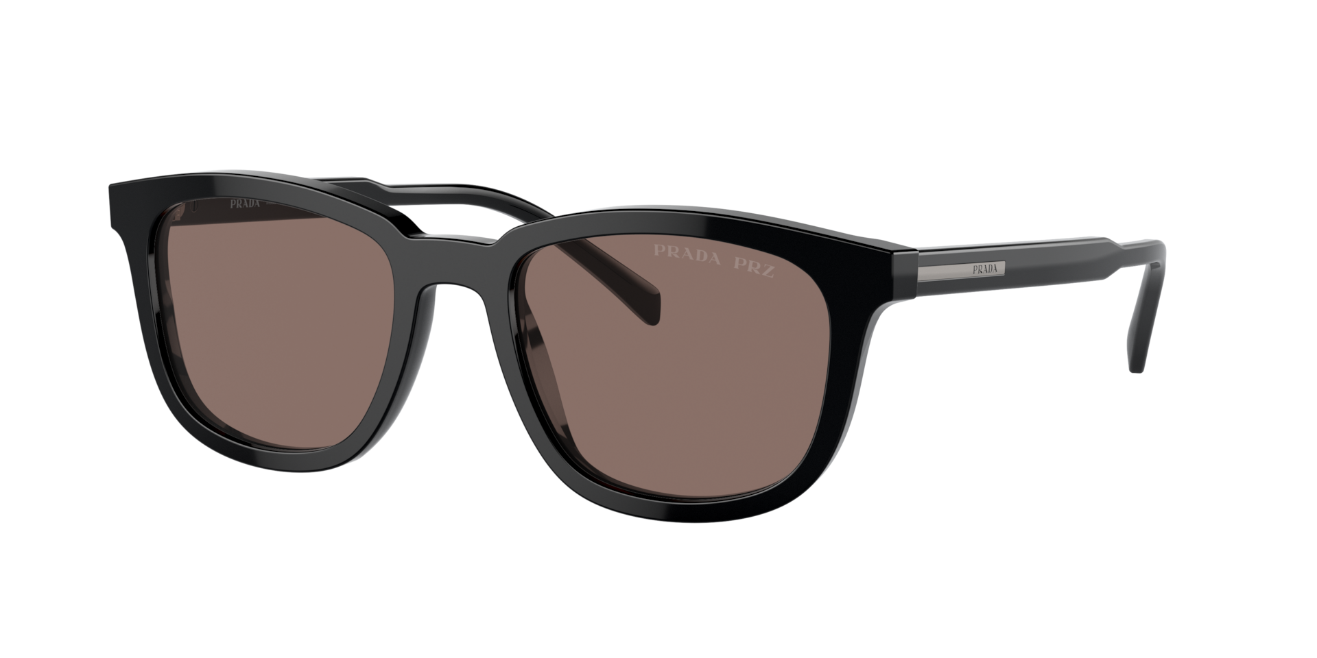 Prada Homme Sunglass PR A21S - Couleur du Monture Noir Couleur de Lentille Marron Polaris 231 €
