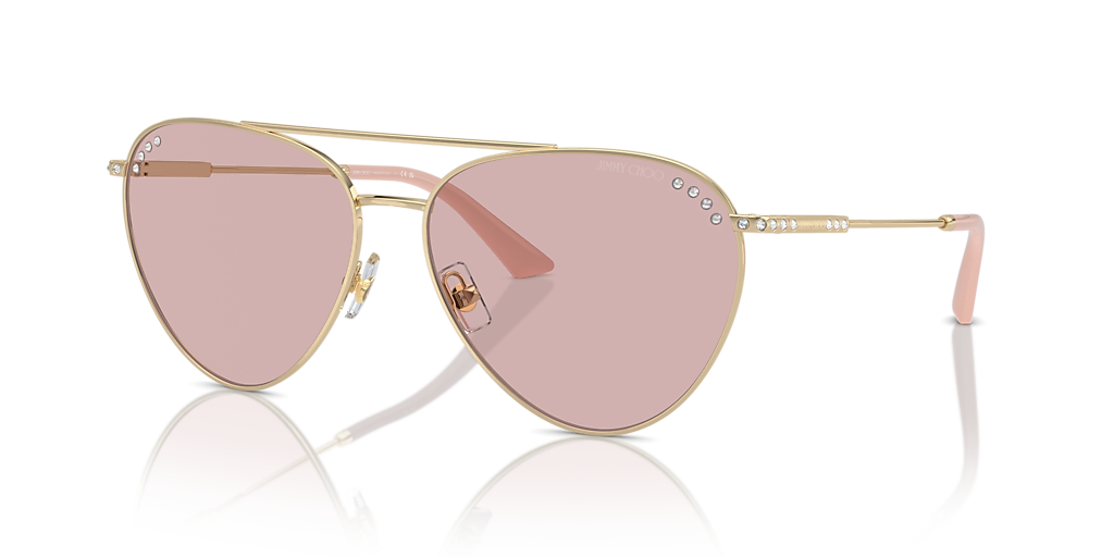 Jimmy Choo JC4002B XL (60 - 15) with Pink lenses and Gold frame