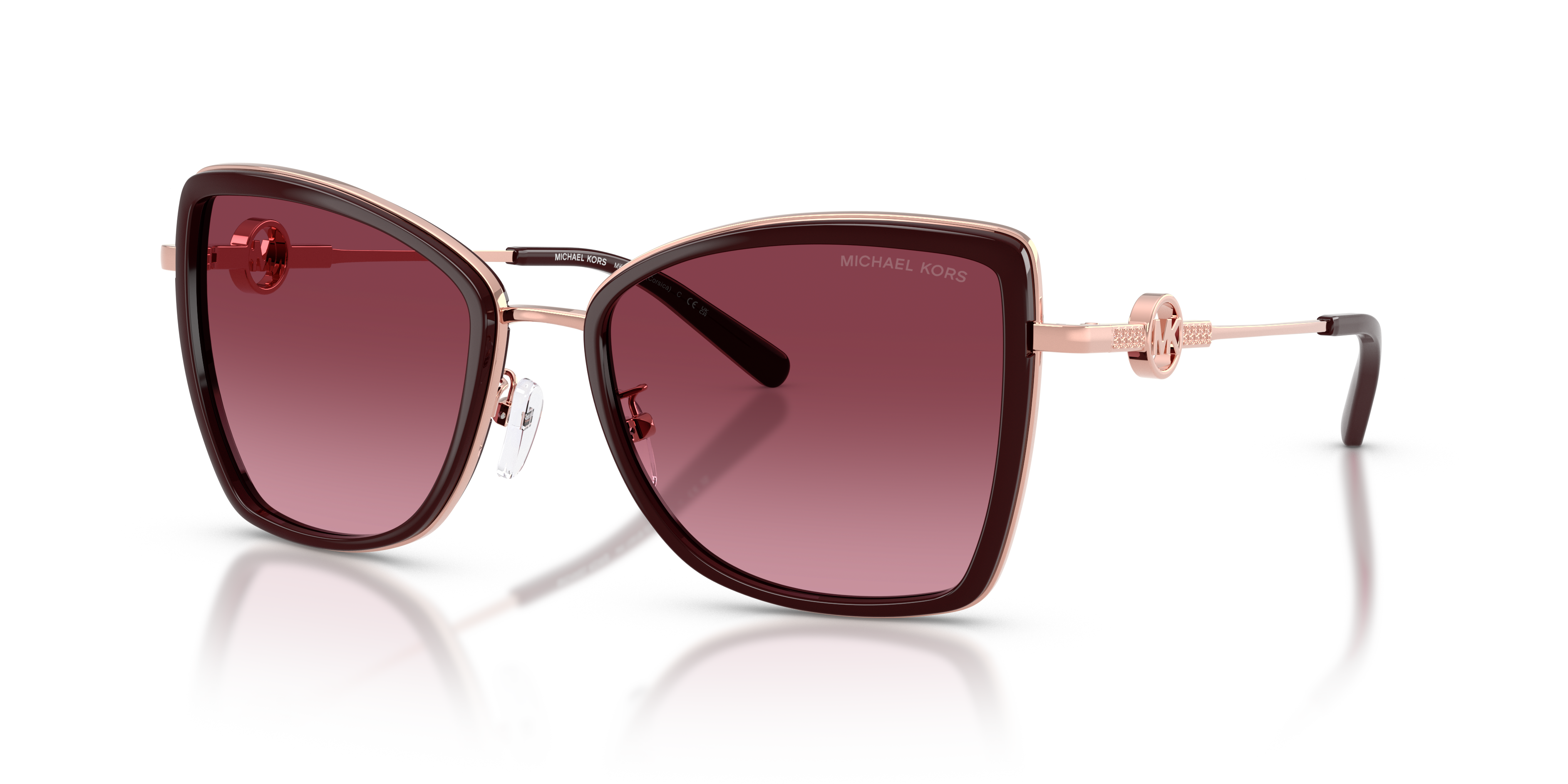 Michael Kors Corsica XL (55 - 18) with Red lenses and Gold frame