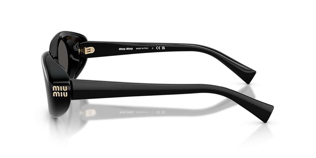 MIUMIU 2026新作 サングラス ブラック ロゴ B09S Miu Miu MU B09S S (52 - 21) with Grey lenses and Black frame