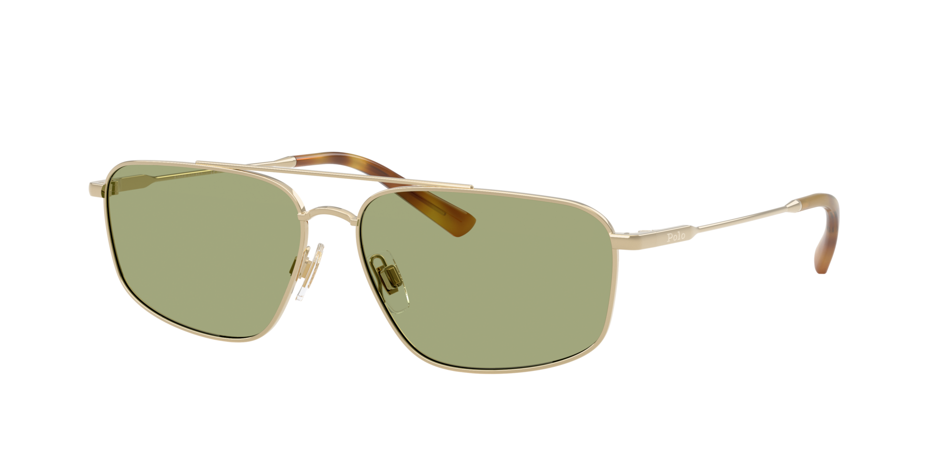 Polo Ralph Lauren Woman Sunglass PH3164 -  Frame color: Shiny Pale Gold, Lens color: Green