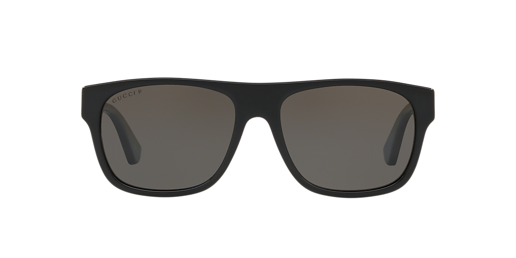 Gucci GG0341S M (56 - 17) with Grey lenses and Black frame
