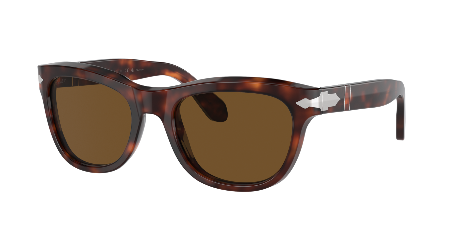 Persol Unisex Sunglass PO0086S -  Frame color: Havana, Lens color: Polarized Brown