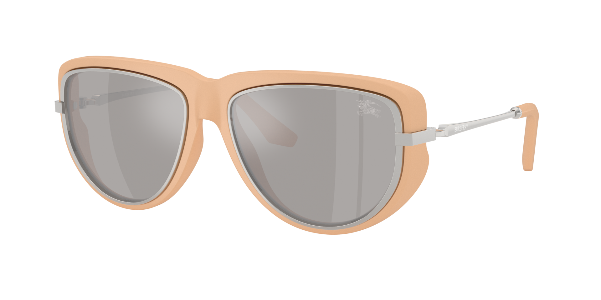 Burberry Unisex Sunglass BE4466U - Couleur du Monture Beige Couleur de Lentille Gris clair Effet miroir Agent 316 €