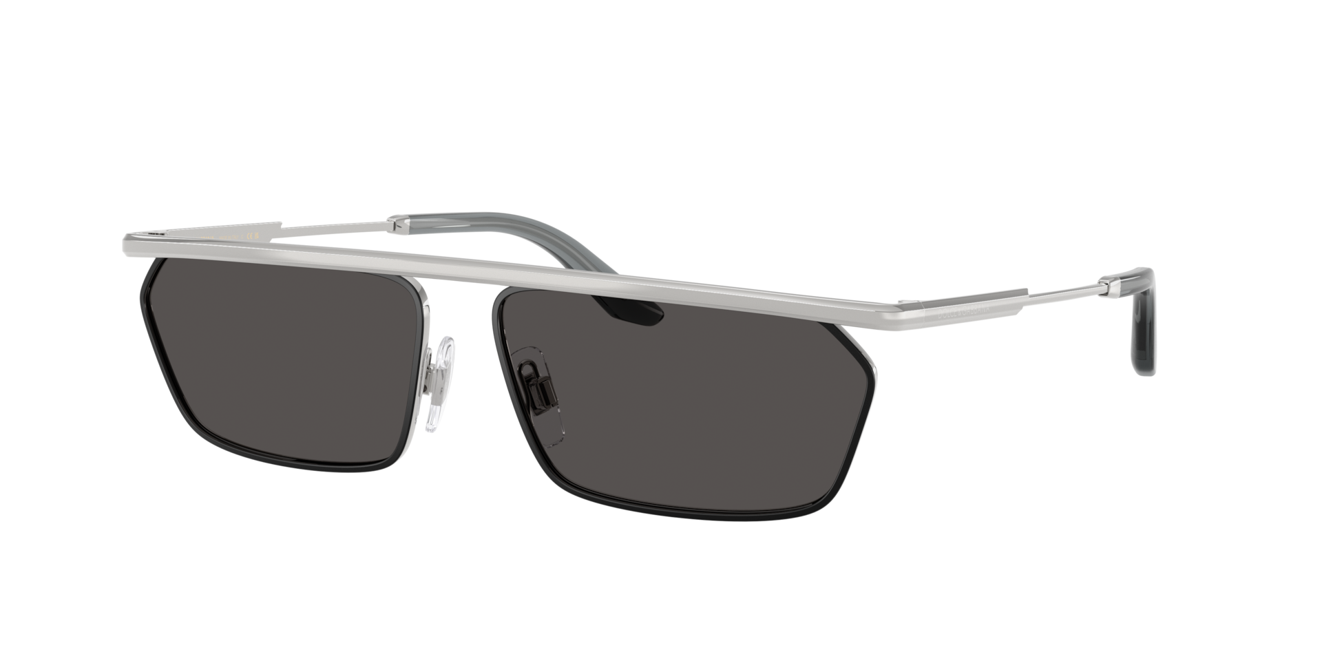 Dolce&Gabbana Man Sunglass DG2327 -  Frame color: Silver/Matte Black, Lens color: Dark Grey