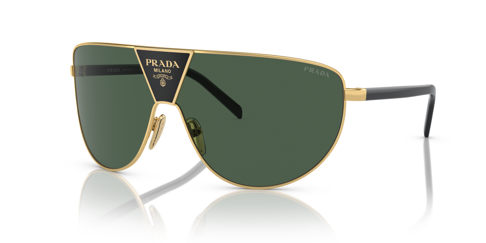 Prada PR 69ZS XXL (0 - 137) con Cristales Verde y Montura Oro