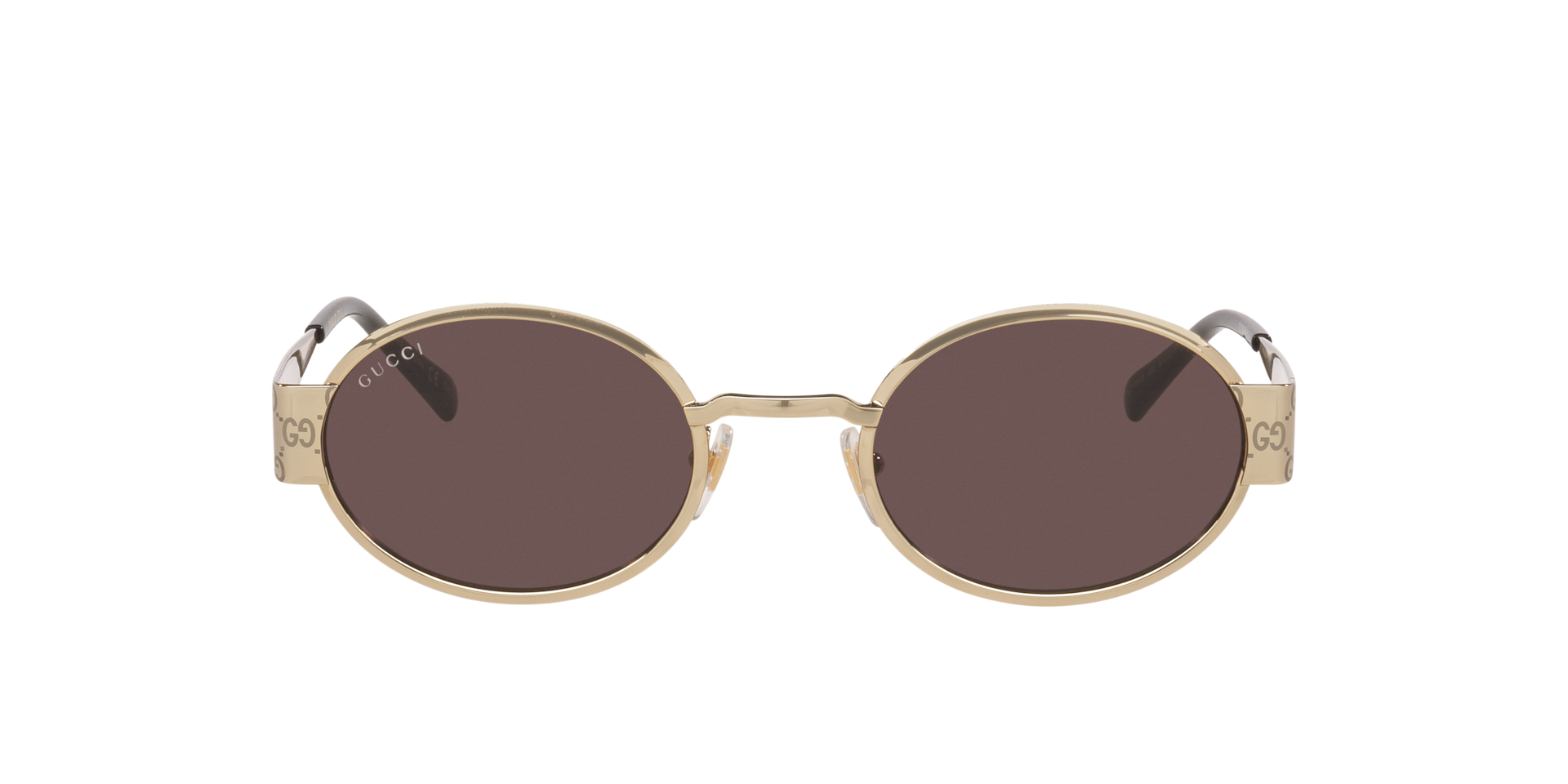 GUCCI GG　メタルリボン サンダルオールドグッチ35.5ブラウン系　付属付 Gucci GG1854S M (51 - 23) with Brown lenses and Gold frame