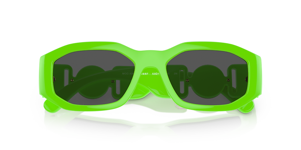 Versace Neon Green Octagon Sunglasses Vintage Versace Octagon Sunglasses Acid Green With Case | eBay main image 4