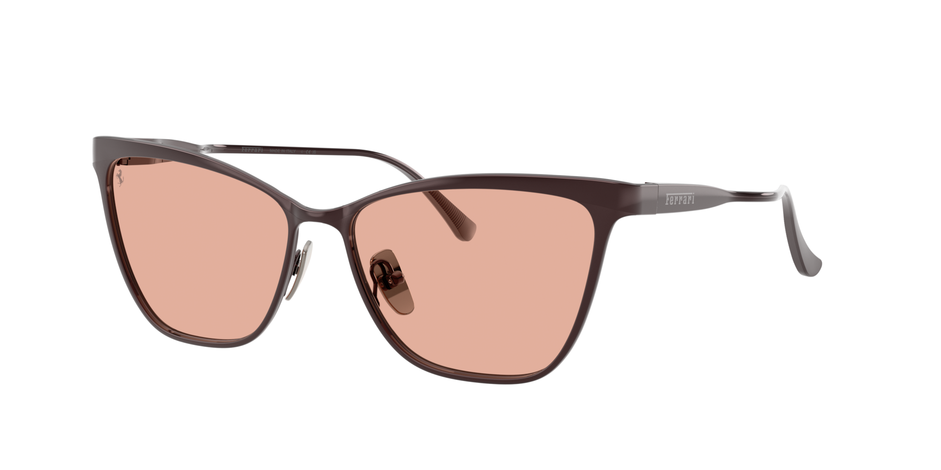 Ferrari Woman Sunglass FH1031 -  Frame color: Red Brown, Lens color: Brown/Pink