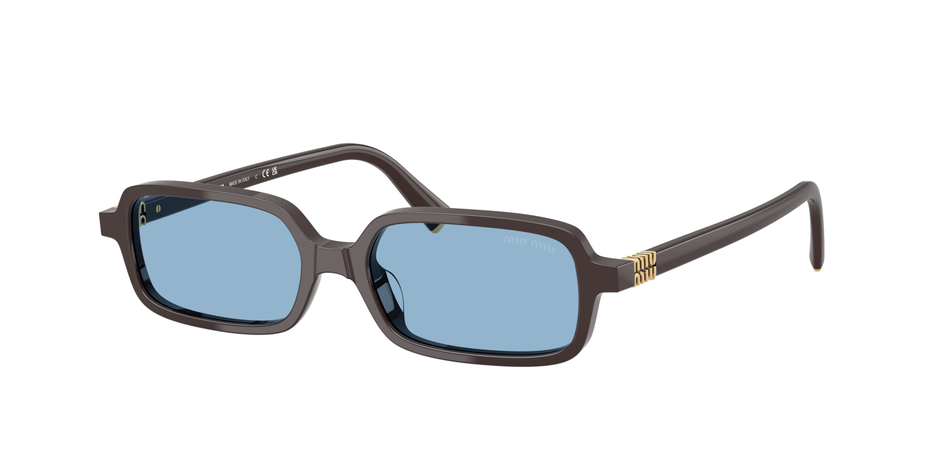 Miu Miu Femme Sunglass MU 11ZS - Couleur du Monture Moka Couleur de Lentille Bleu clair 245 €