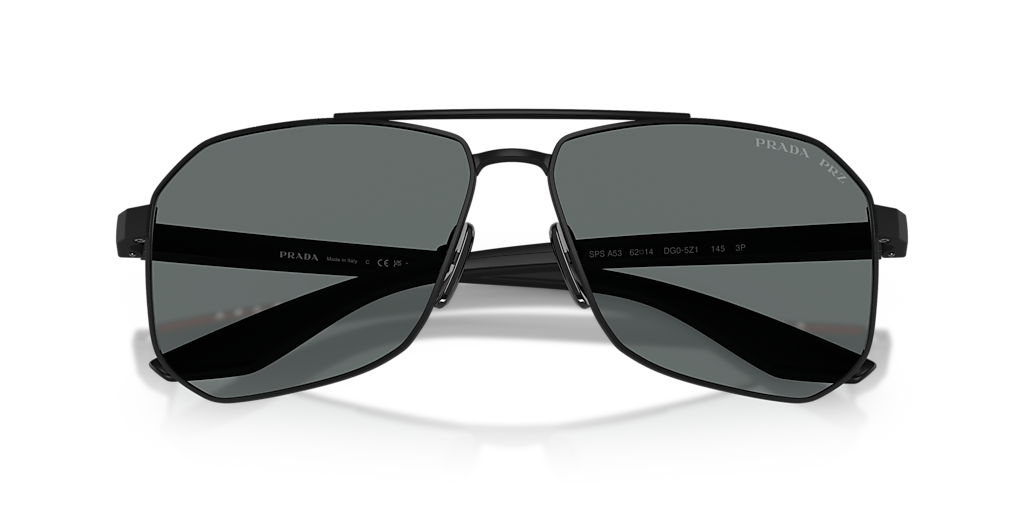 Prada Linea Rossa PS A53S XXL (62 - 14) with Grey lenses and Black
