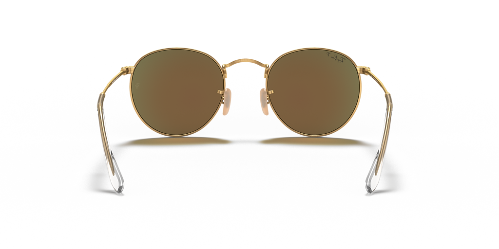 Ray-Ban Round Flash Lenses L (53 - 21) with Blue lenses and Gold