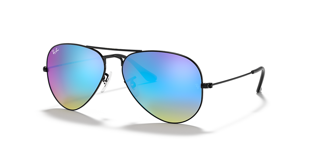 Ray-Ban Aviator Flash Lenses Gradient M (55 - 14) with Blue lenses