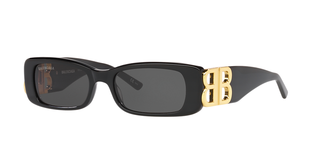 Balenciaga BB0096S XS (51 - 18) with Grey lenses and Black frame