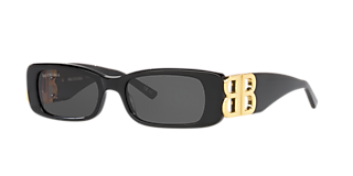 Balenciaga BB0229S XXL (59 - 20) with Grey lenses and Black frame